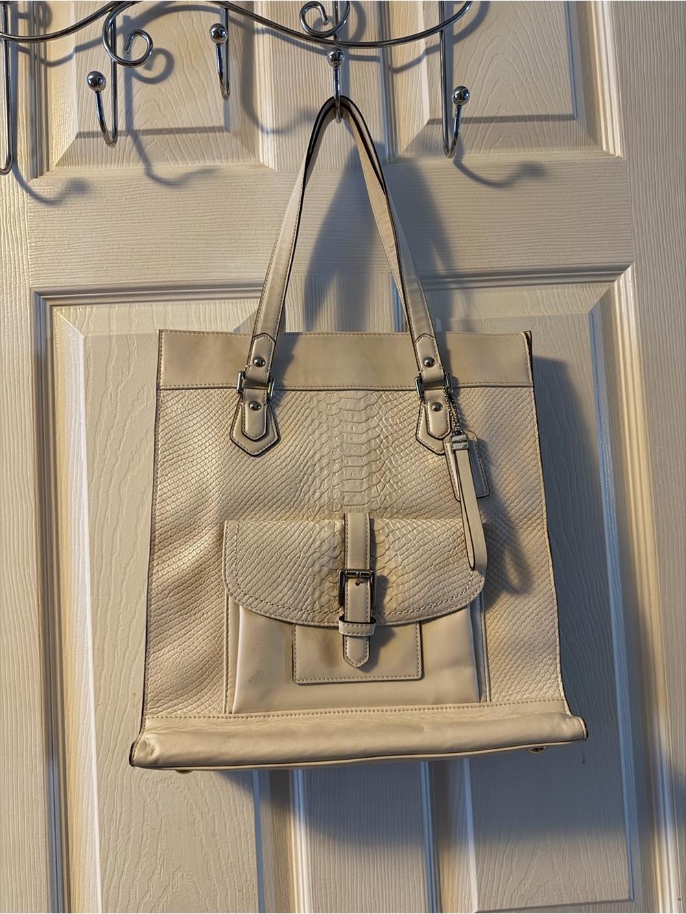 New COACH Charlie Leather Tote